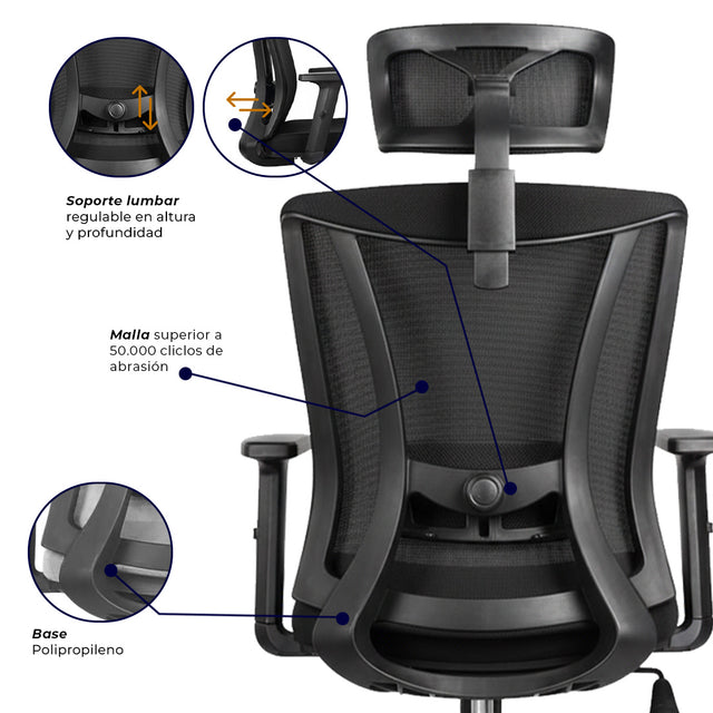 Silla de oficina - Jungle Gerencial Black