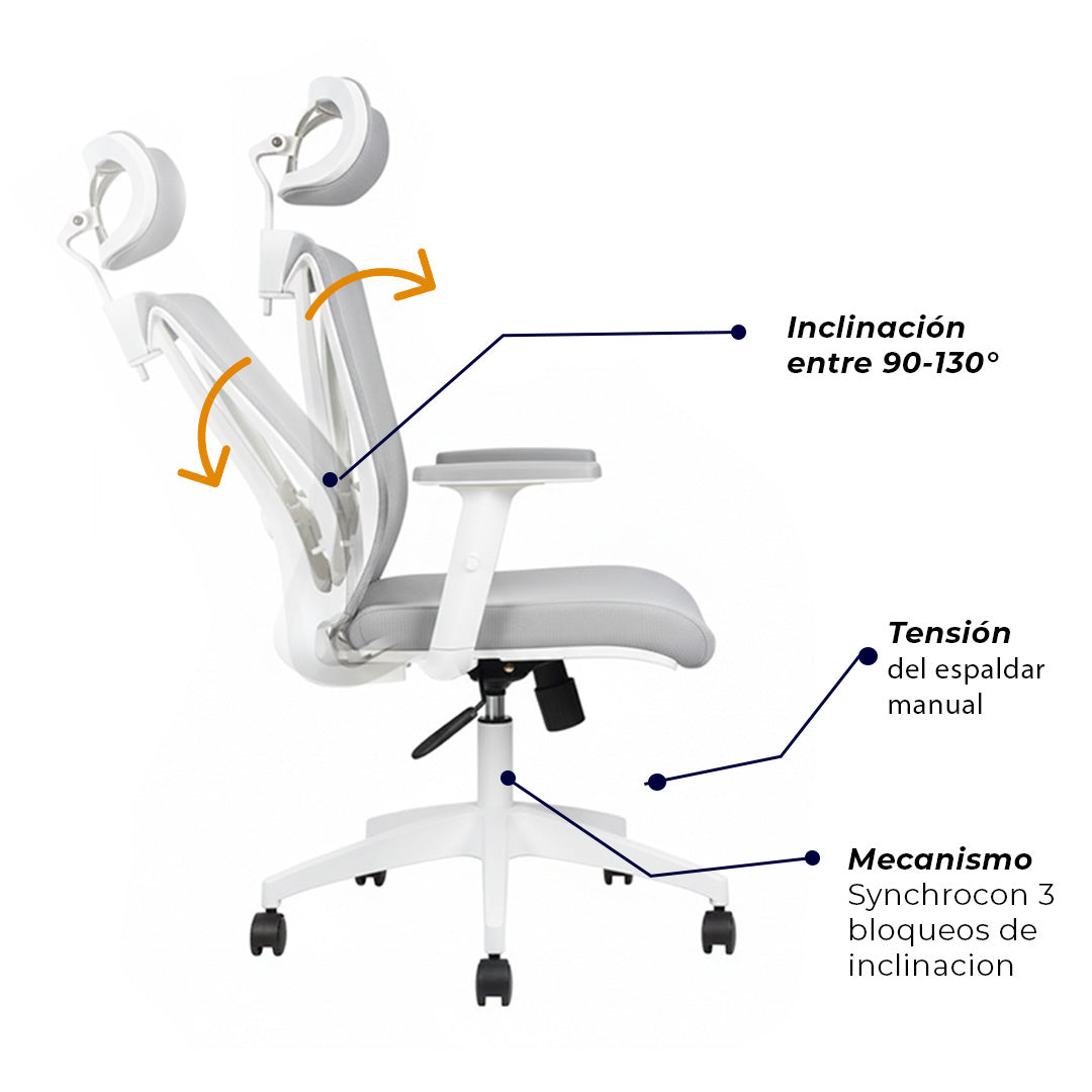 Silla de oficina - Jungle Gerencial Gris Claro