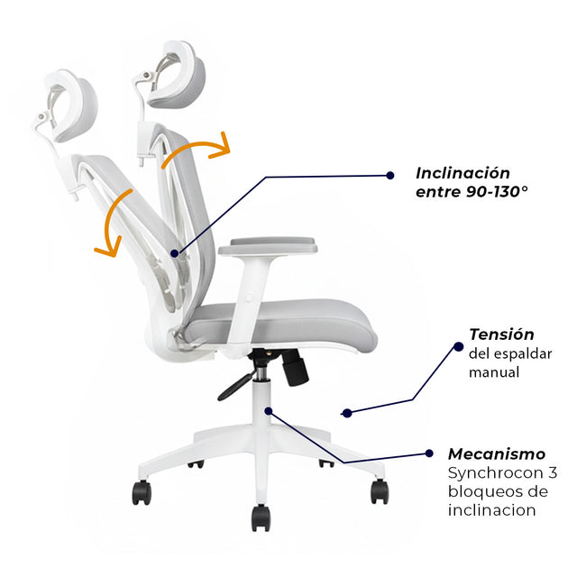 Silla de oficina - Jungle Gerencial Gris Claro