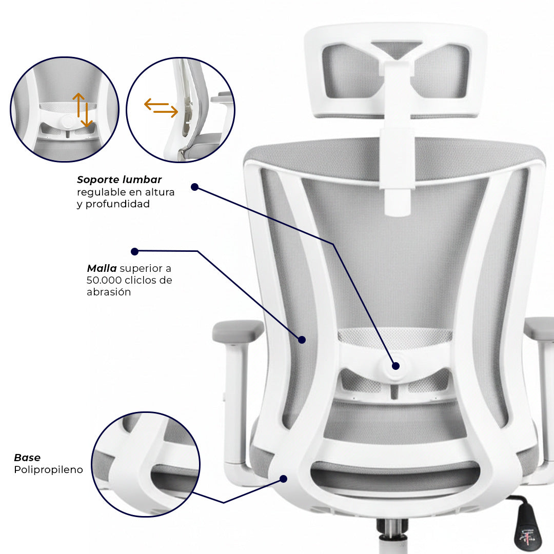 Silla de oficina - Jungle Gerencial Gris Claro