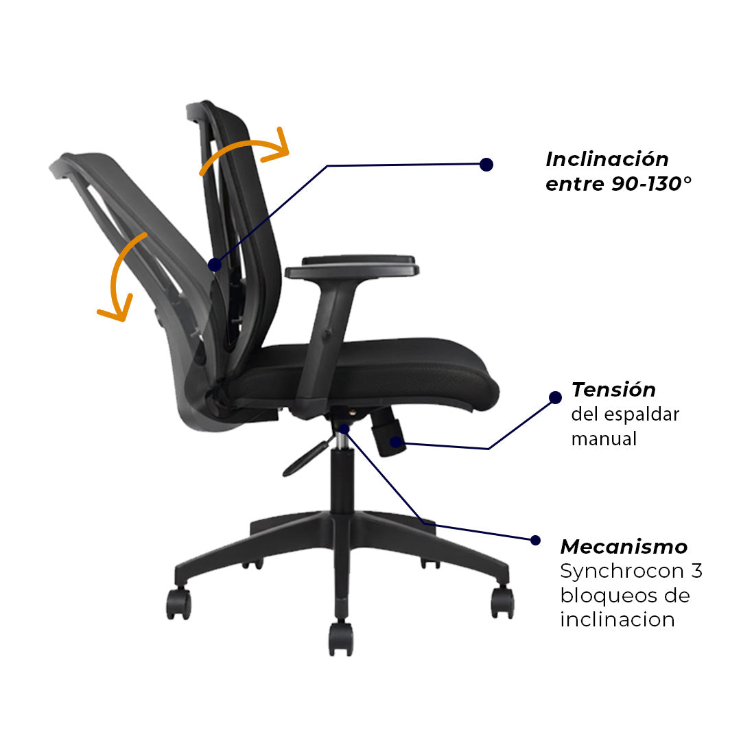 Silla de oficina - Jungle Operativa Black