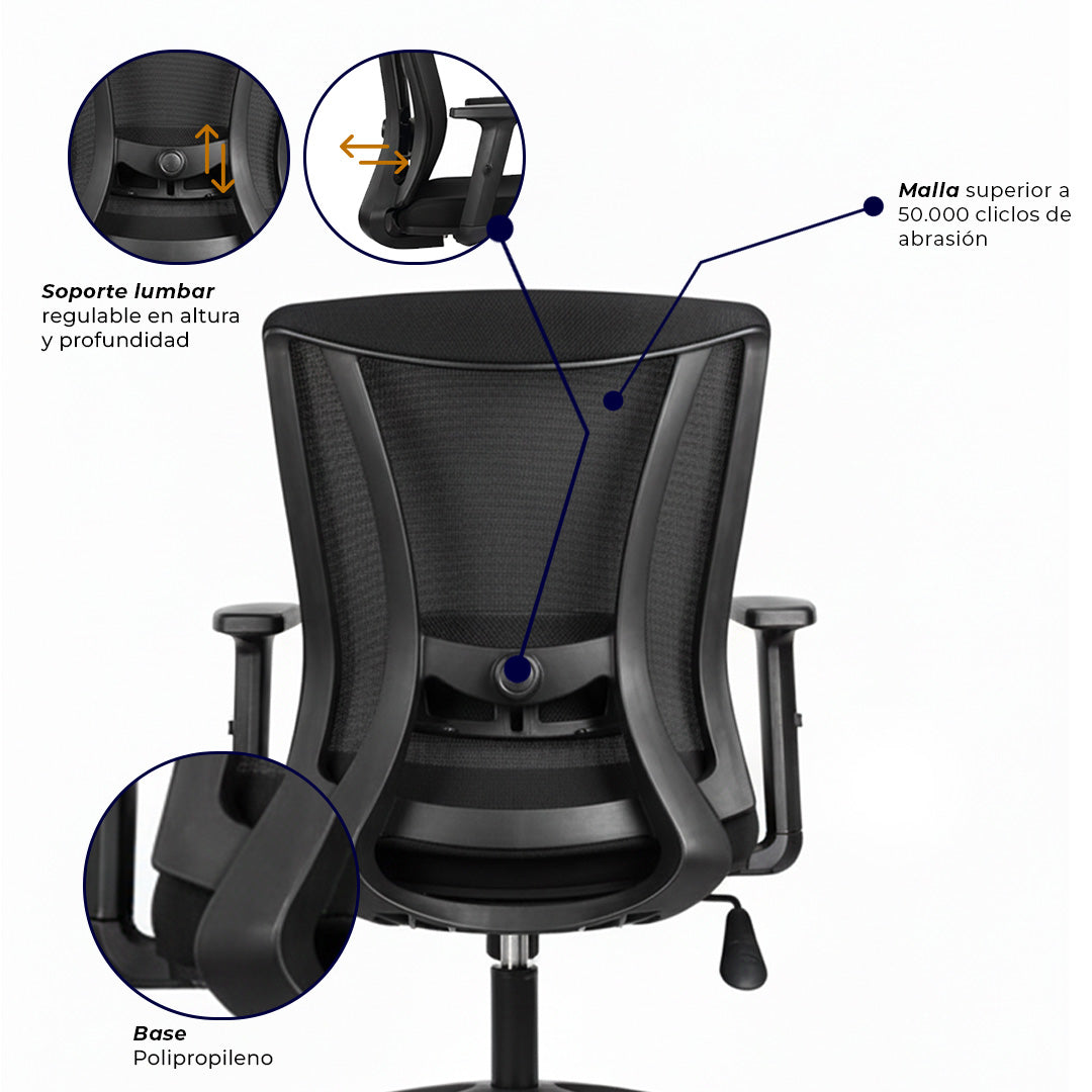 Silla de oficina - Jungle Operativa Black