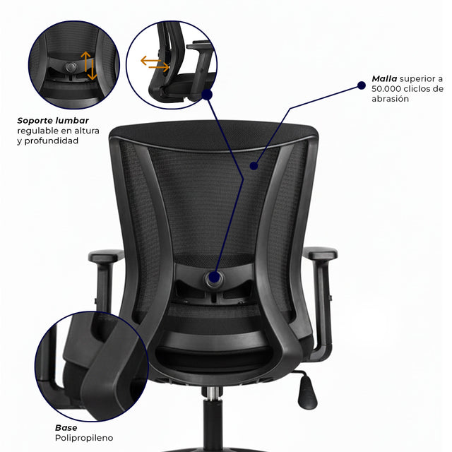 Silla de oficina - Jungle Operativa Black