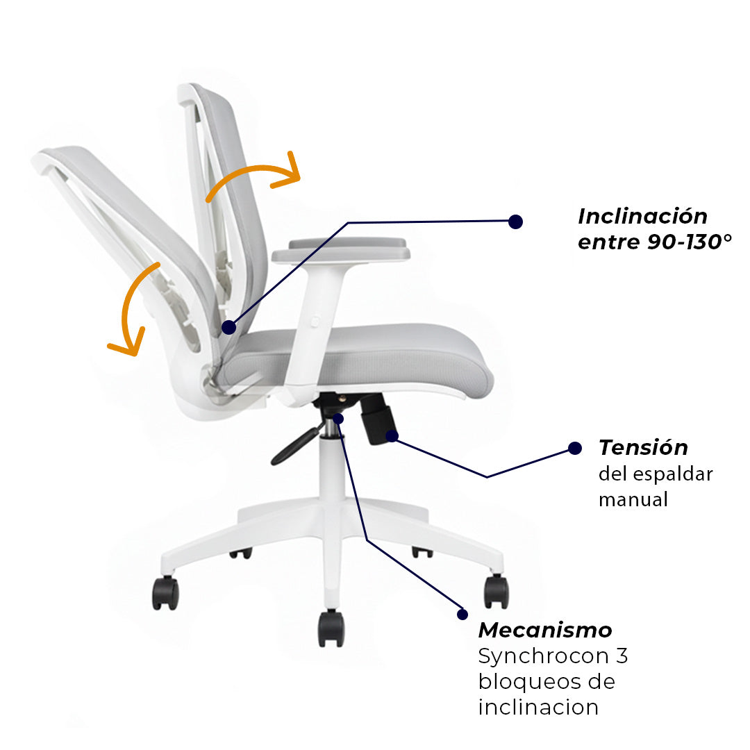 Silla de oficina - Jungle Operativa Gris claro