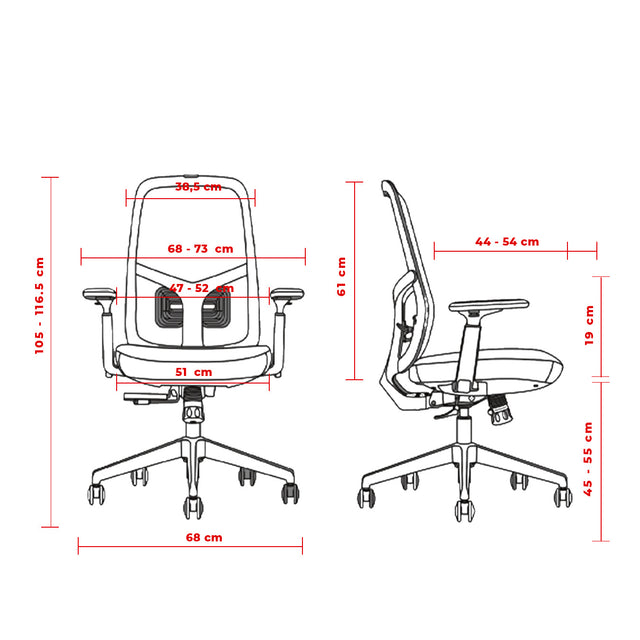 Sedia da ufficio - Nihmo 2 Operativa Nero