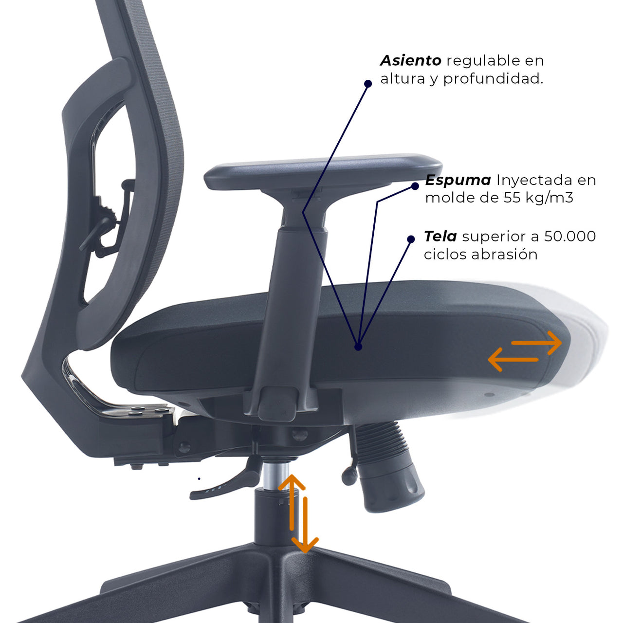 Silla de oficina - Nihmo 2 Gerencial Black