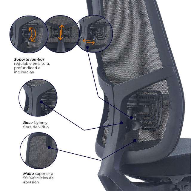 Silla de oficina - Nihmo 2 Gerencial Black