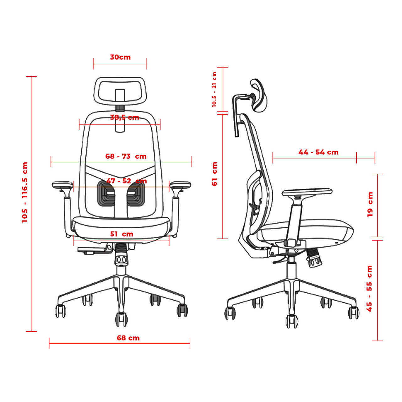 Silla de oficina - Nihmo 2 Gerencial Black