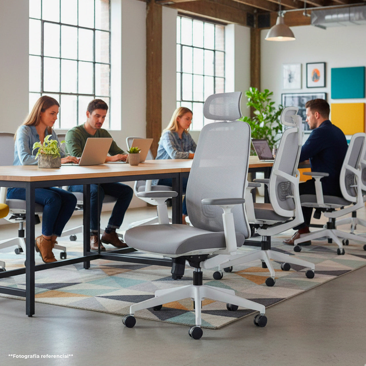 Silla de oficina - Nihmo 2 Gerencial Gris claro